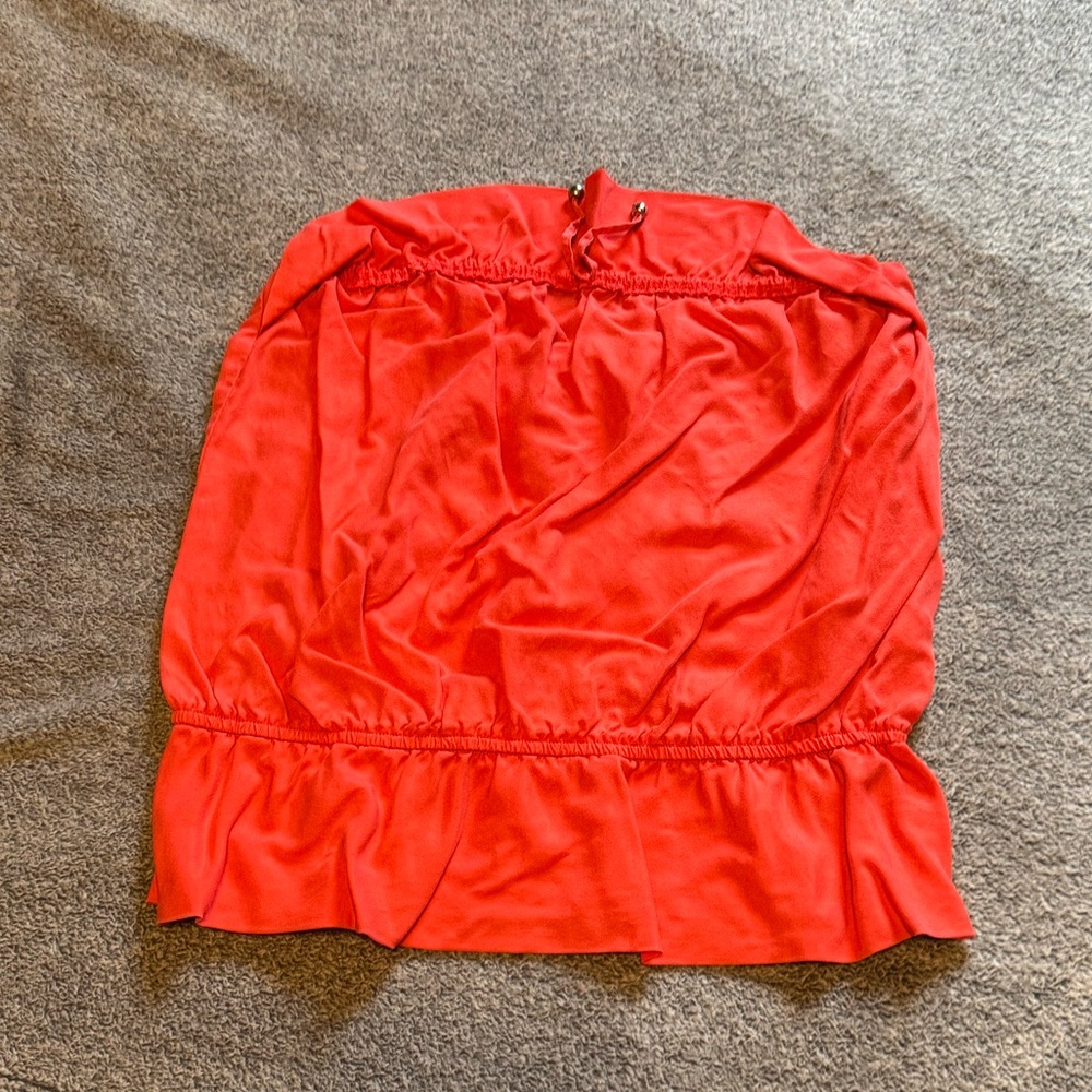 Y2K GAP Vibrant Burnt Orange Tube Top